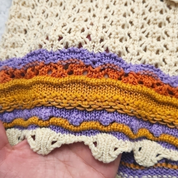 Boho Crochet Crop Top Y2k Blokecore Sexy Flirty Artsy Coquette feminine Beach - Picture 4 of 10